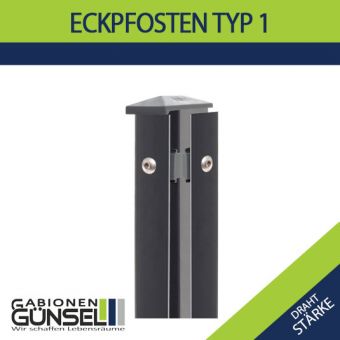 Eckpfosten Typ 1 mit Abdeckleiste 